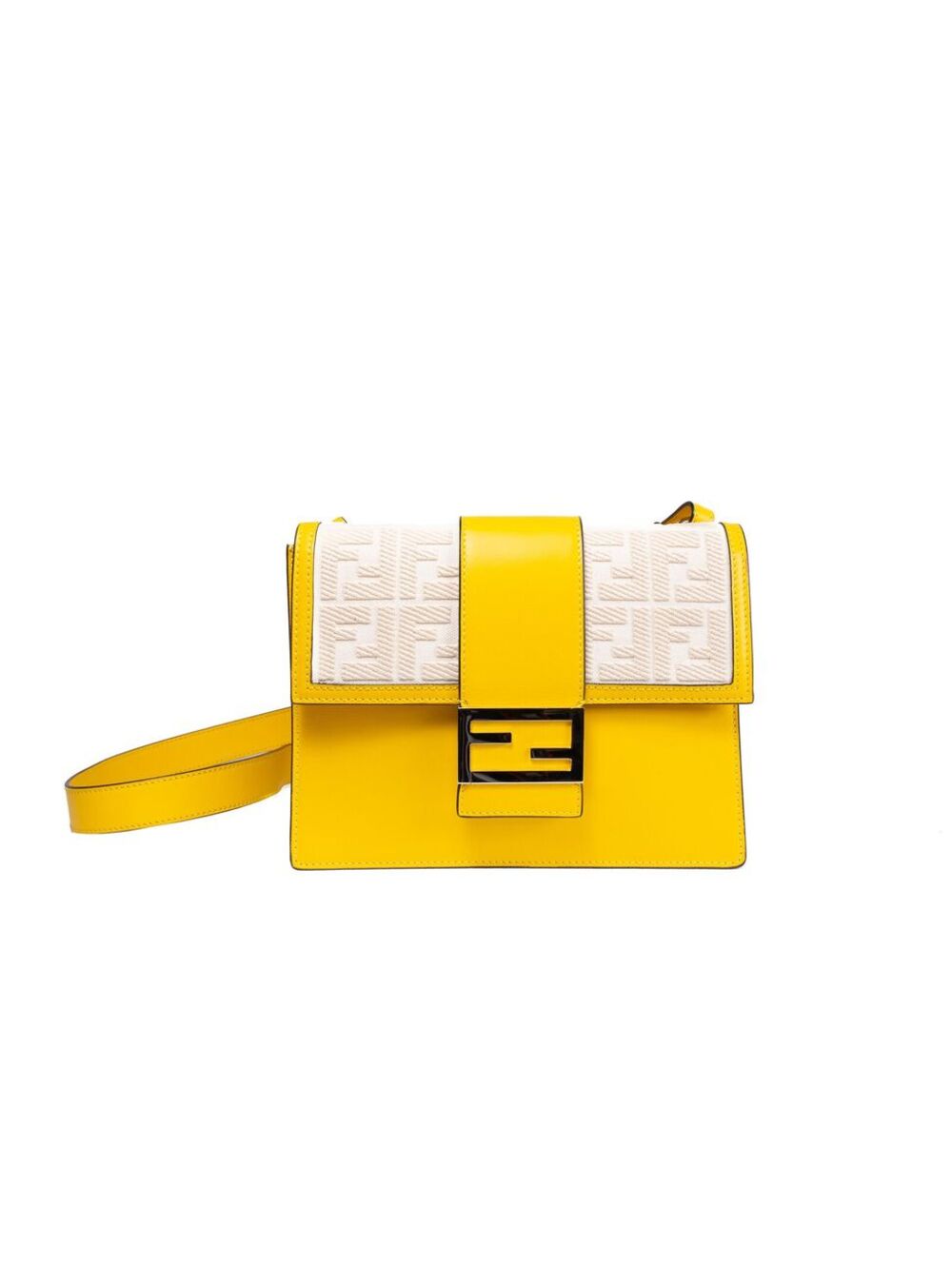 Fendi Medium Flat Baguette Yellow
